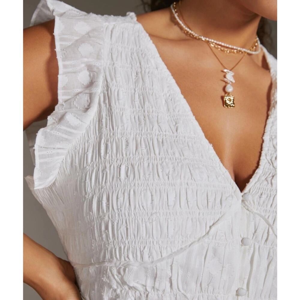 Anthropologie The Peregrine White Maxi Dress NOWT - Picture 5 of 13